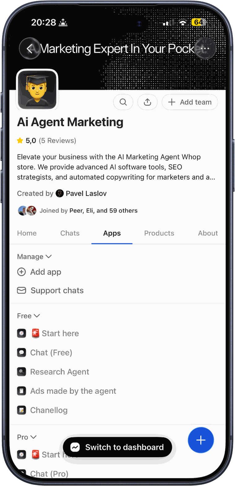 AI Agent Marketing on Whop
